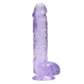 RealRock 6 Inch Realistic Crystal Clear Dildo Purple