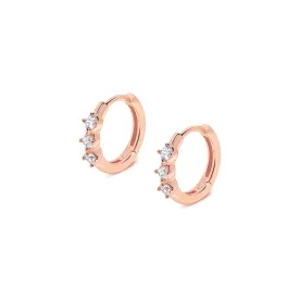 Rose Gold Trio Huggies