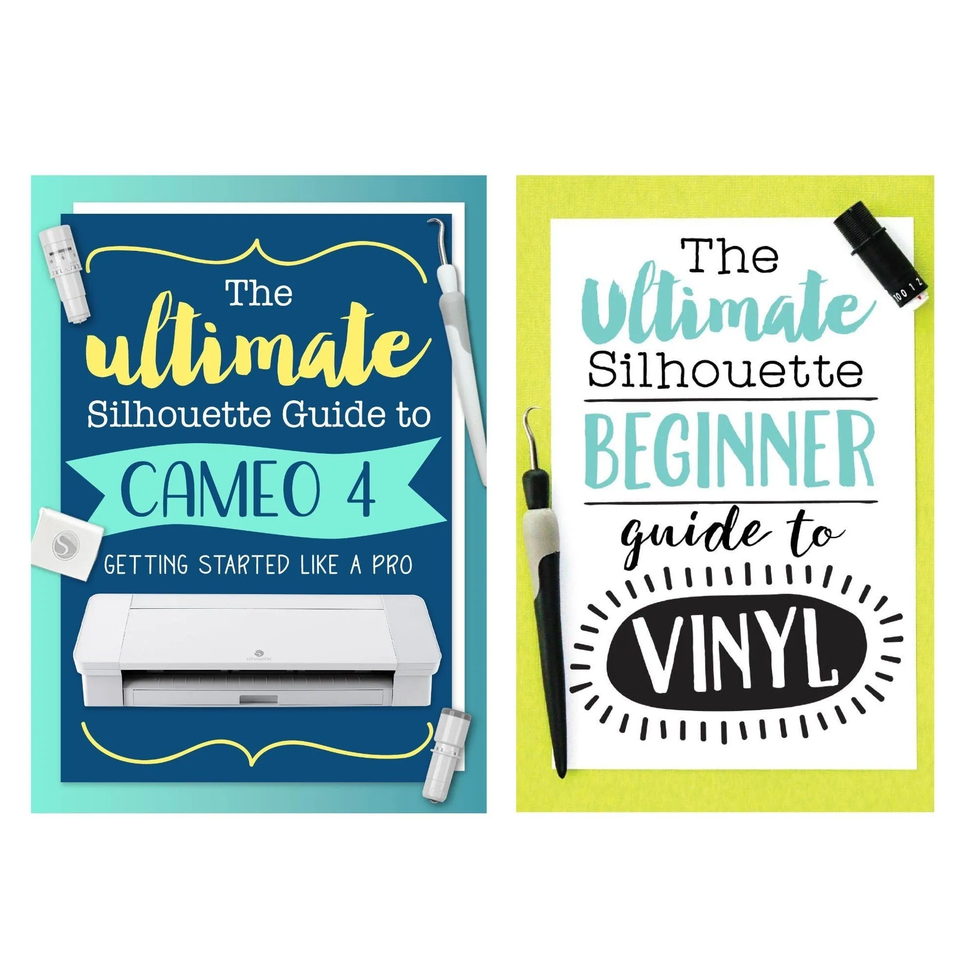 Silhouette Black Cameo 4 w/ Deluxe Blade & Tool Pack, Mat Pack, Guides, Designs
