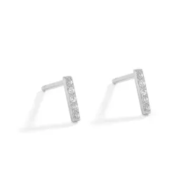 Silver Initial Studs