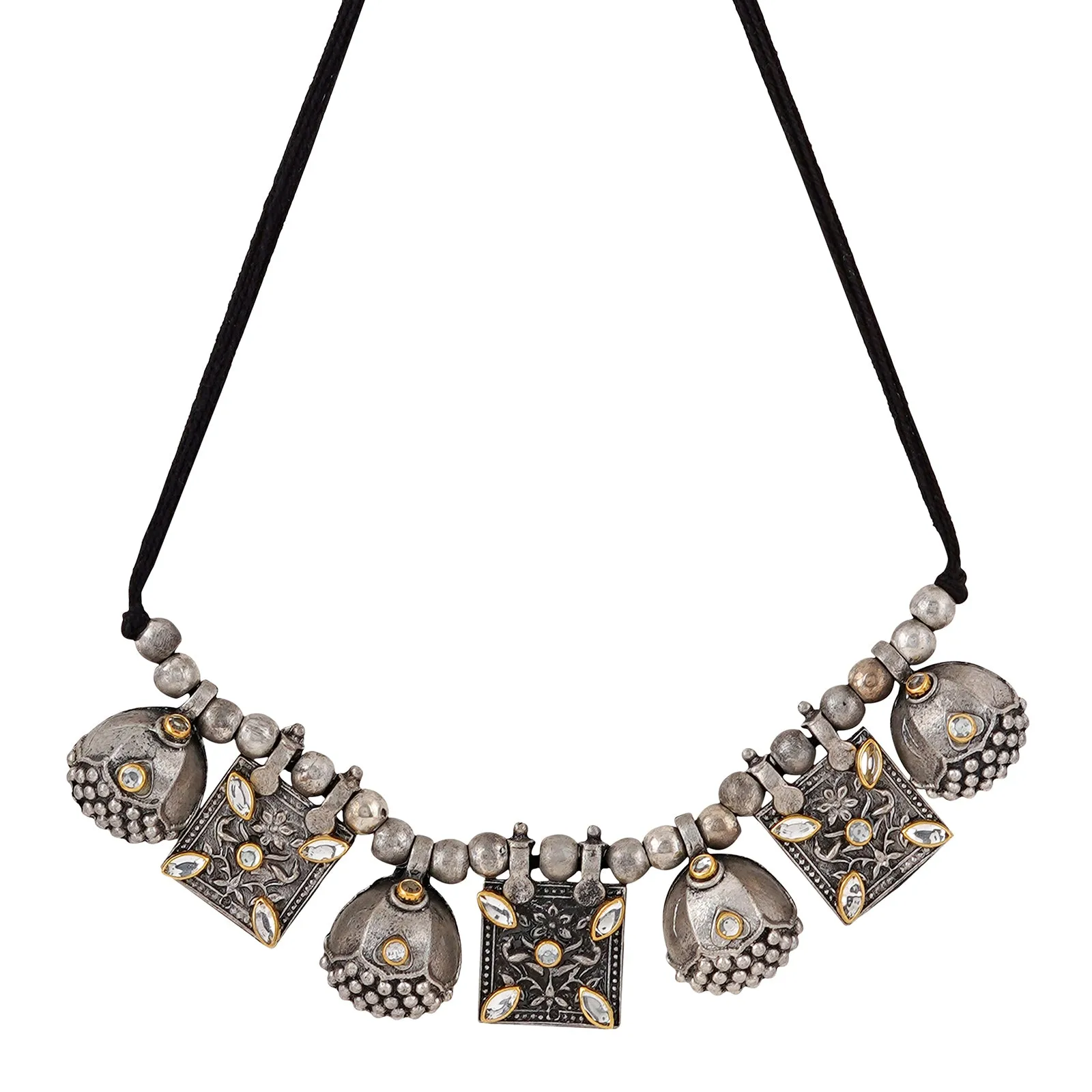 Teejh Ashwika Oxidised Necklace Set