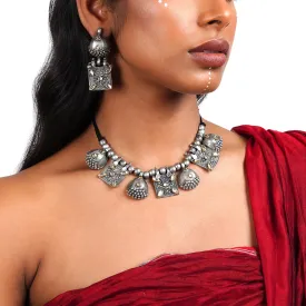 Teejh Ashwika Oxidised Necklace Set