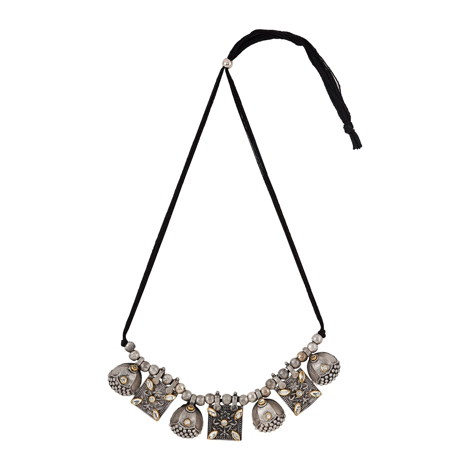 Teejh Ashwika Oxidised Necklace Set